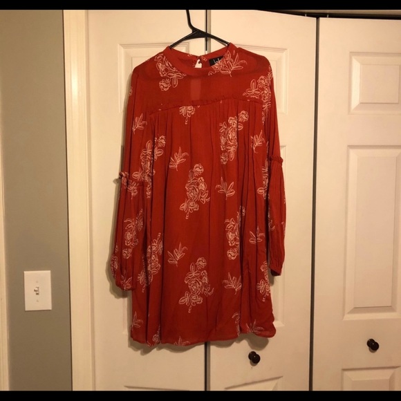 Lulu’s ‘No One Quite Like You’ Rust Orange Embroidered Shift Dress - Picture 5 of 16